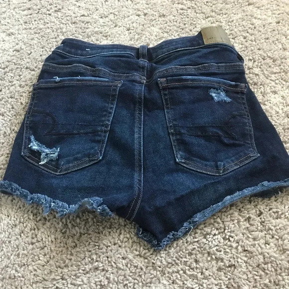 American Eagle Hi Rise Shortie Jean Shorts - Picture 4 of 5